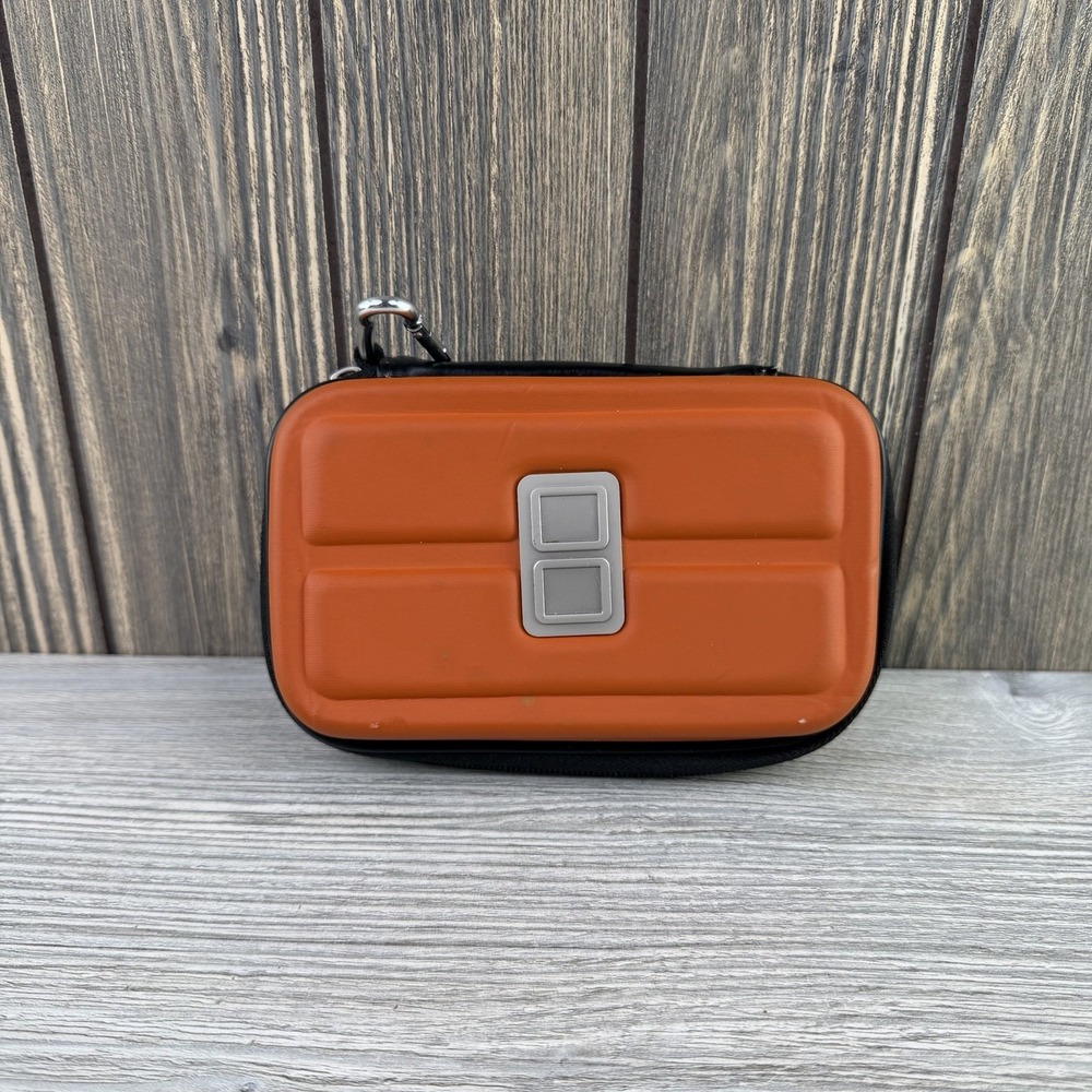 Nintendo DS Orange Black Protective Carrying Case Lite DSi 3DS Travel